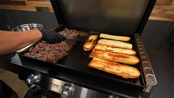 cooking on the Blackstone 1901 Pro Griddle