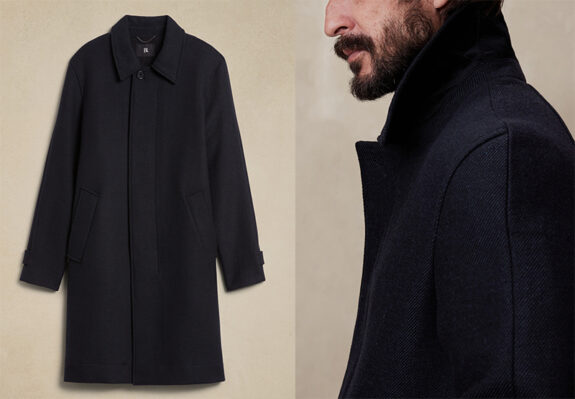 Italian Wool-Blend Car Coat