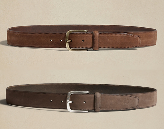 Cinza Italian Nubuck Belts