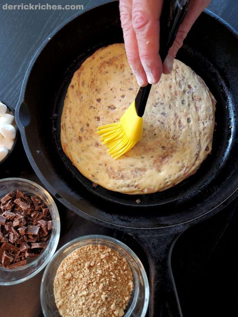 pellet-grill-smores-cake-first-layer