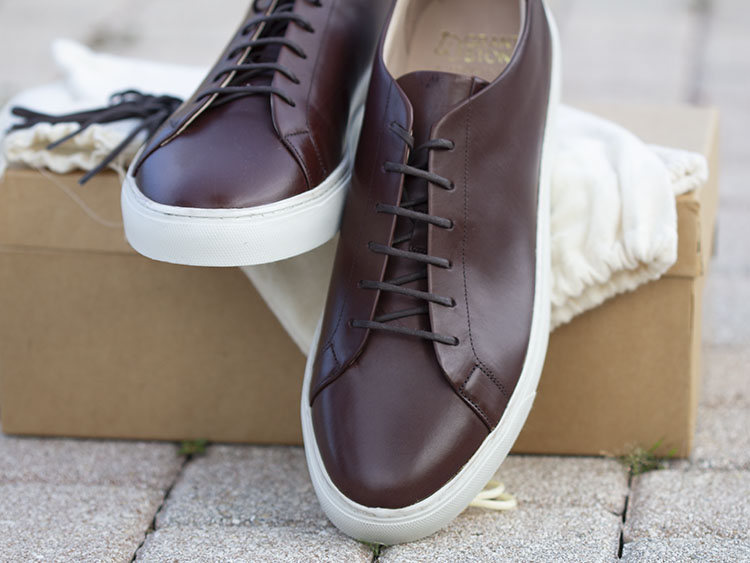 Tobacco Calf Leather Details On Coast Sneaker