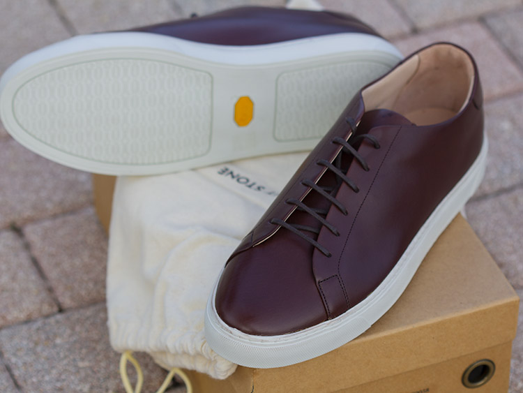 Grant Stone Coast Leather Sneakers Dark Brown