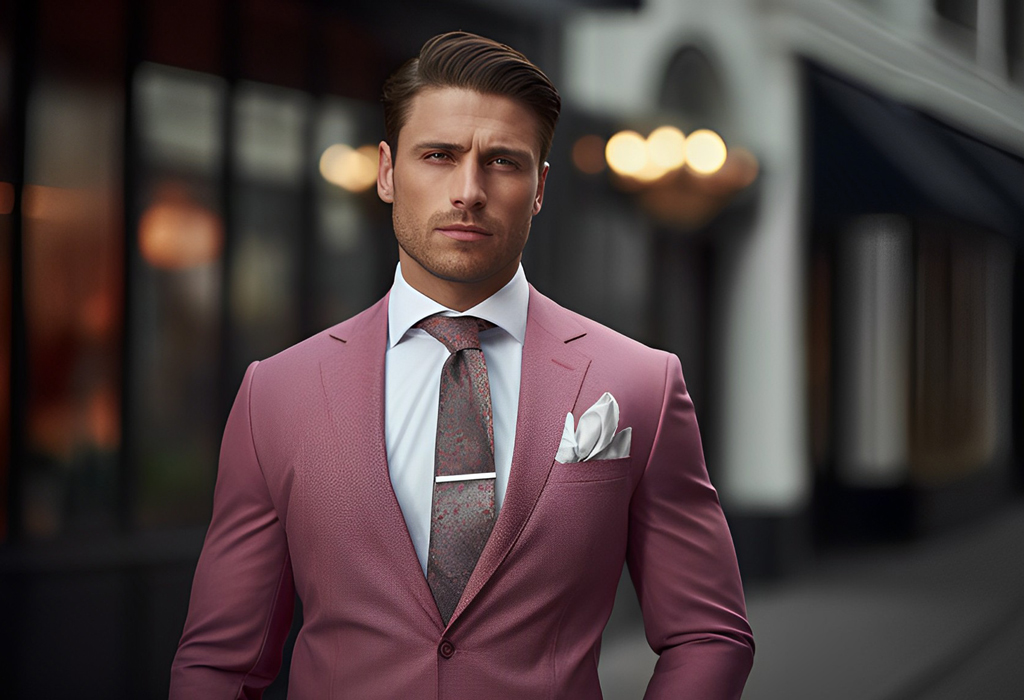 man wearing pocket square