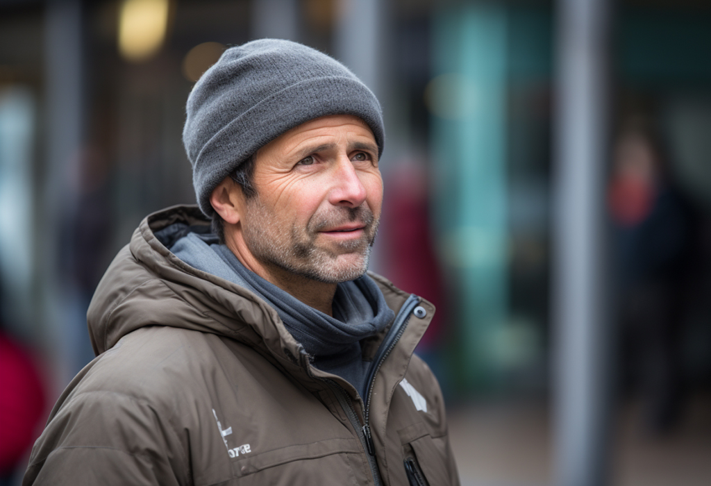 older man in cap hat