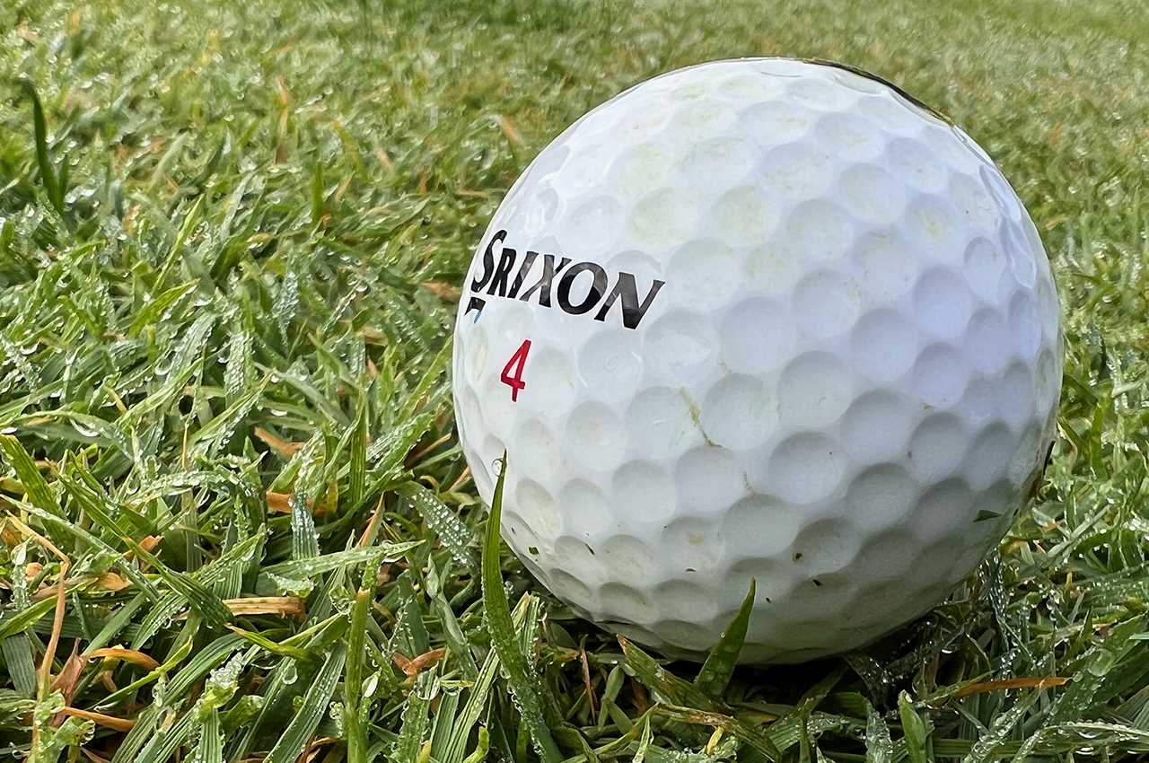 Wet golf ball