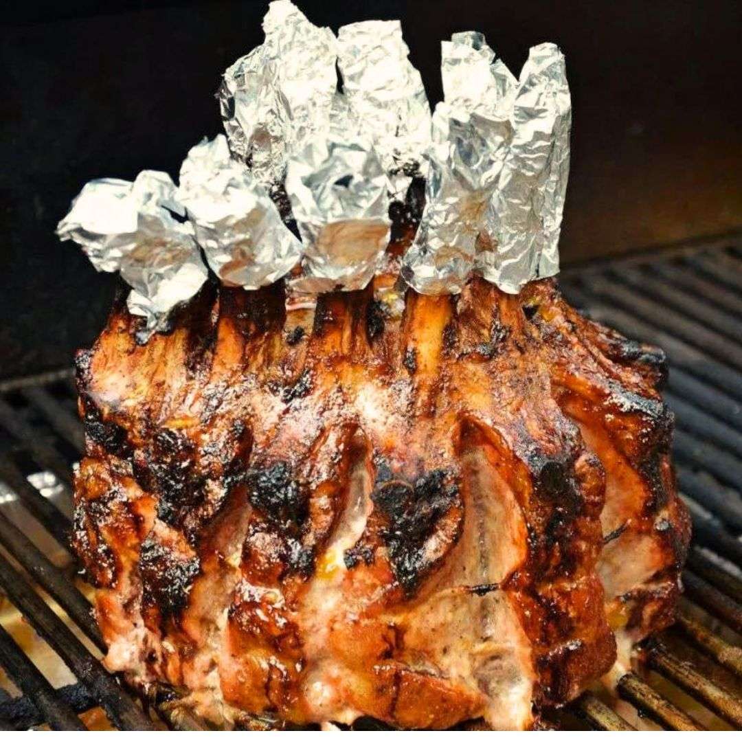 Grilled Pork Crown Roast