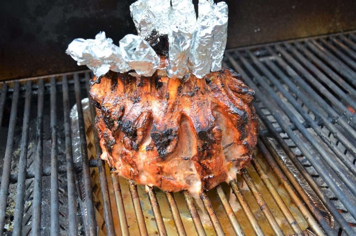 Grilled Pork Crown Roast