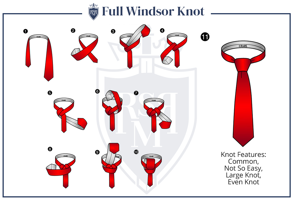 how to tie full windsor tie knot