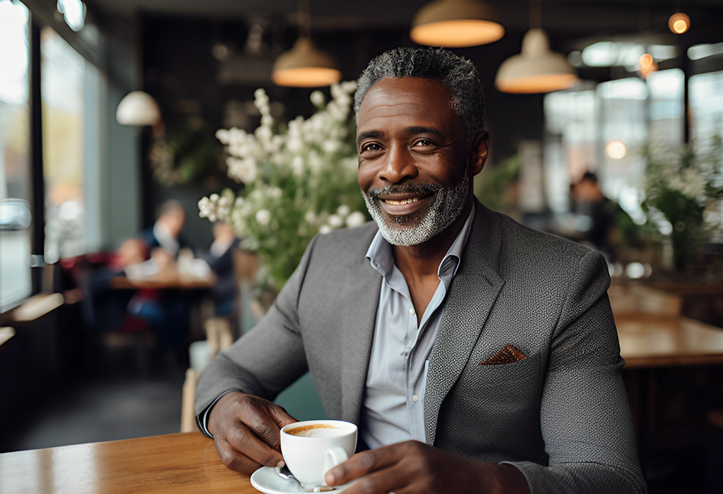 sharp looking mature man in business semi-formal attire