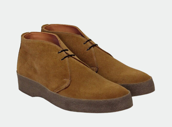 Made in the UK Sanders Hi-Top Chukkas in Indiana Tan