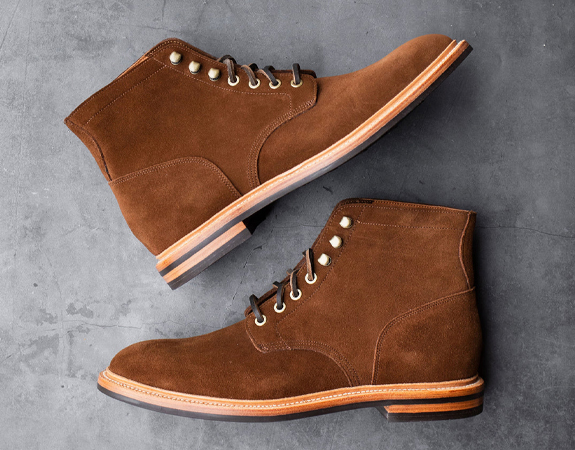 Grant Stone Diesel Boot in Bourbon Suede