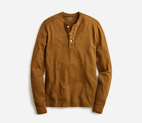 J. Crew Garment-dyed slub cotton henley