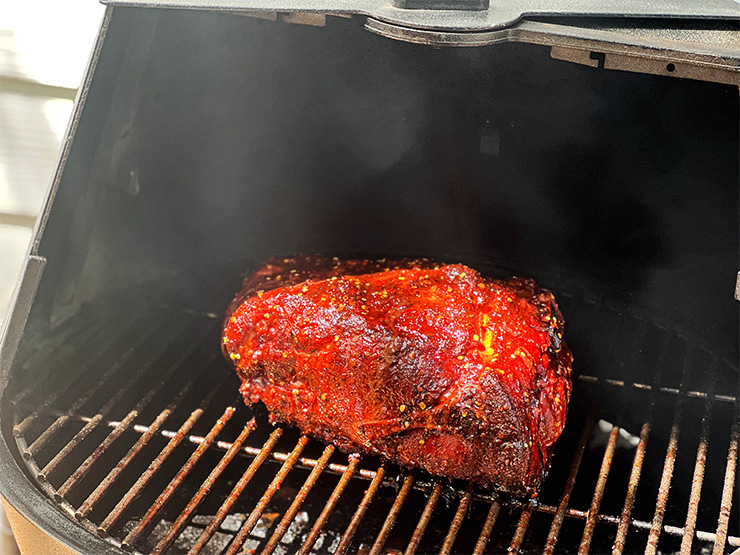 pork butt on the smoker