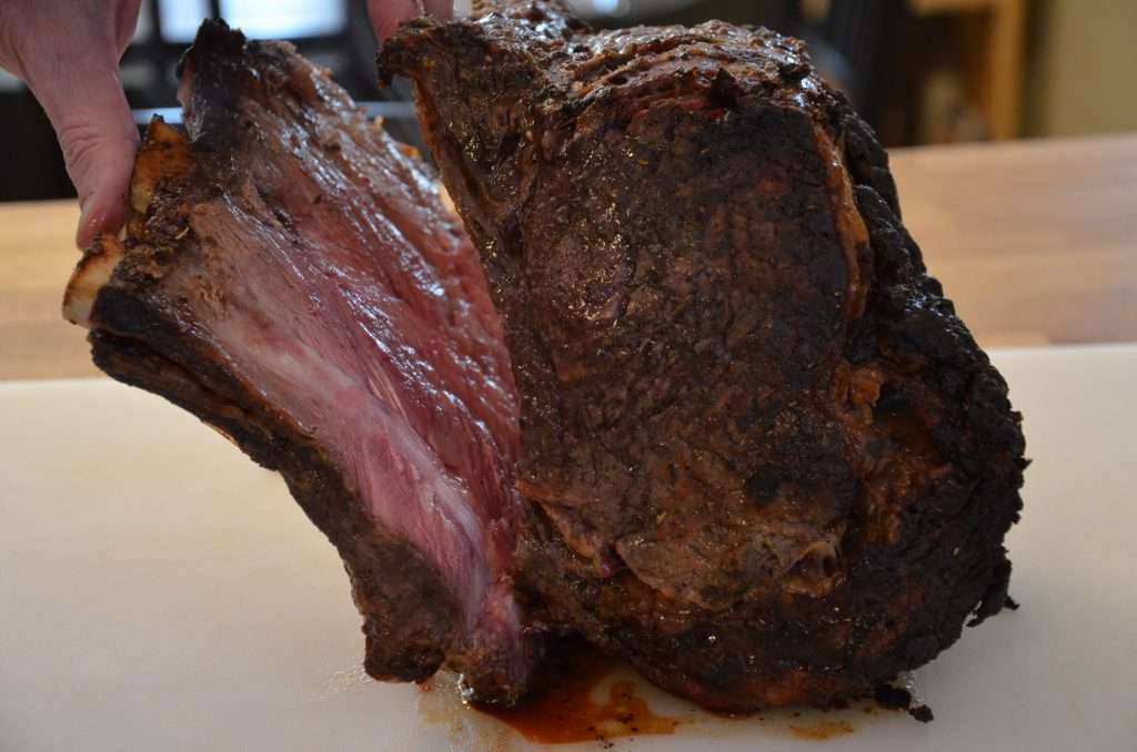 Prime Rib on a Charcoal Grill