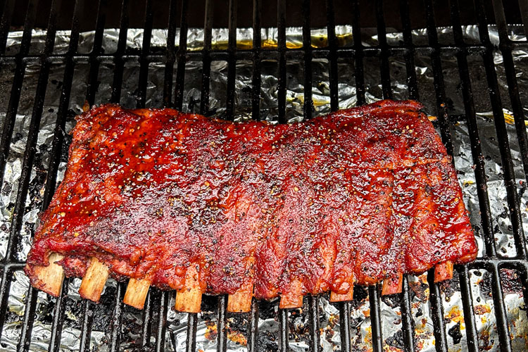 western carolina ribs in the smoker tacking up