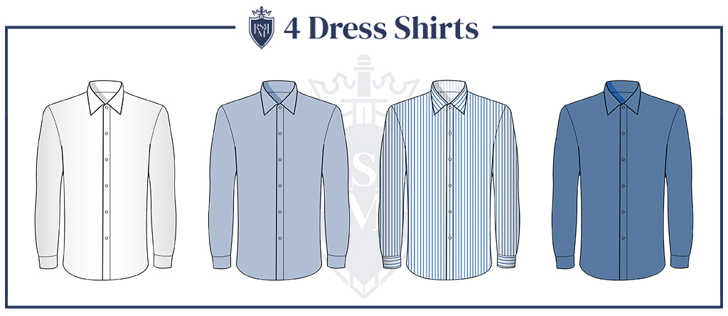 Infographic - 4 Dress Shirts