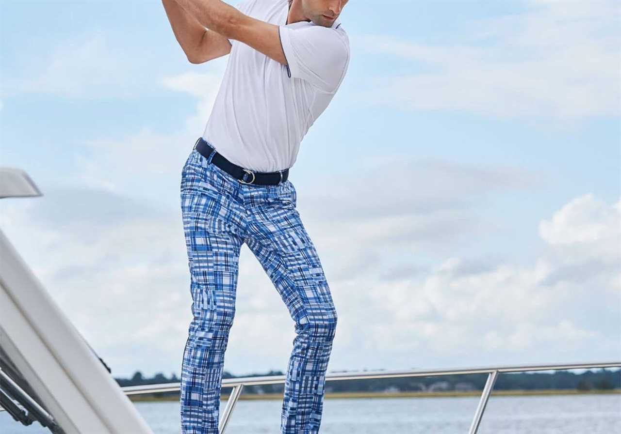 Patterned Peter Millar golf pants
