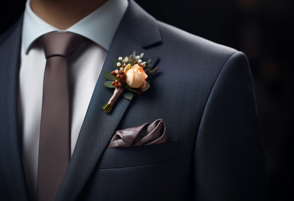 lapel buttonhole with flower