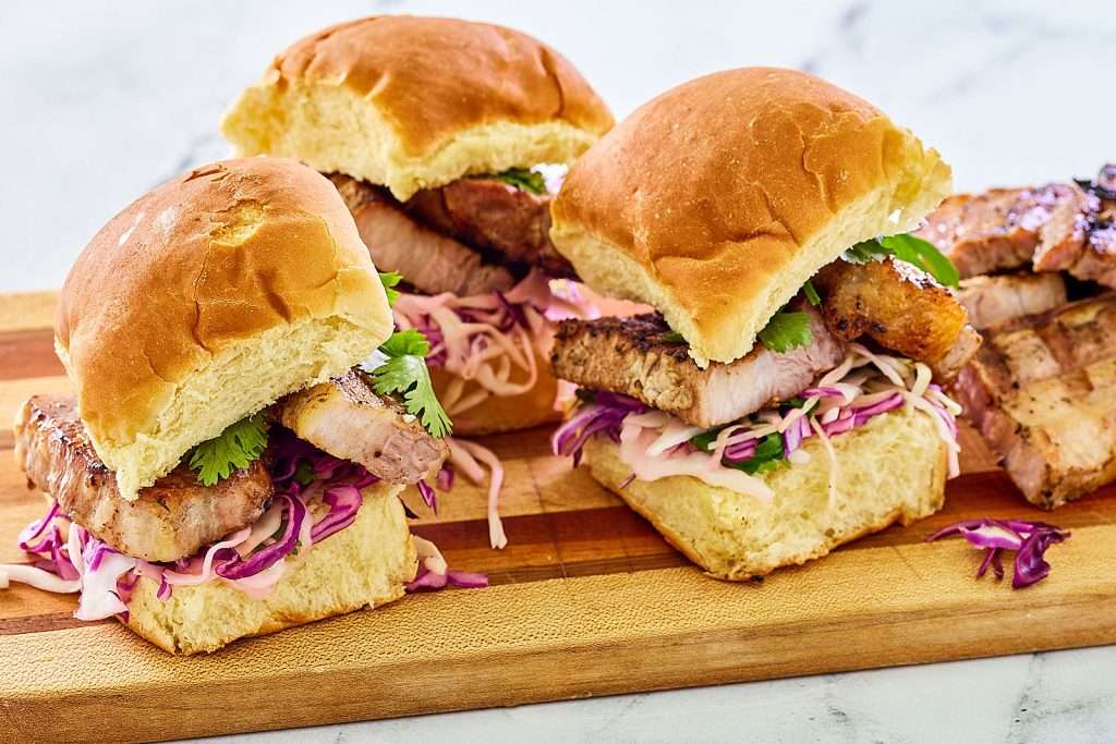 Honey Grilled Pork Belly Sliders