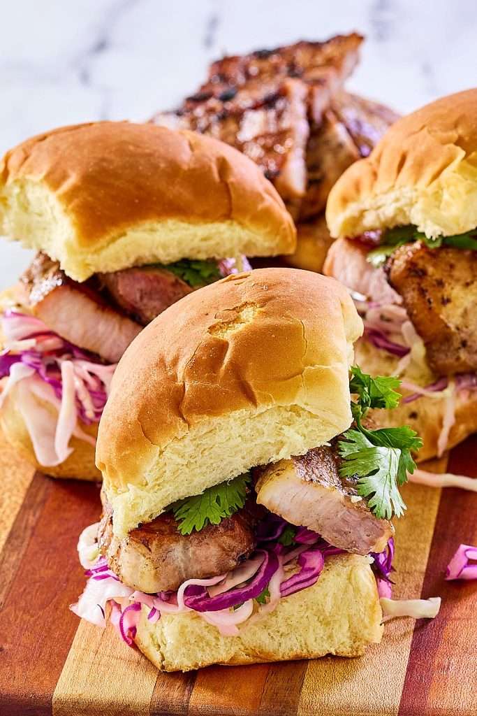 Honey Grilled Pork Belly Sliders