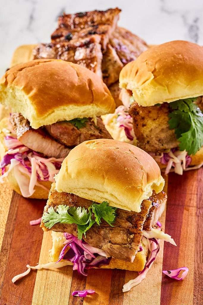 Honey Grilled Pork Belly Sliders