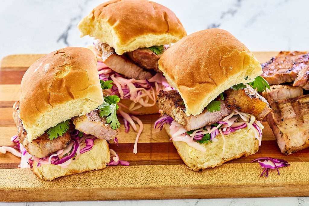 Honey Grilled Pork Belly Sliders