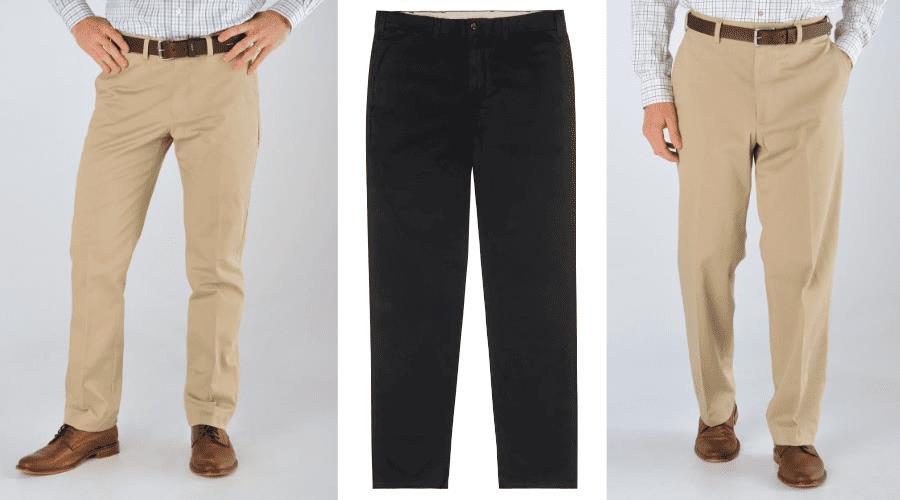 Bills Khakis offers a variety of fits and their khakis are made of a higher quality twill