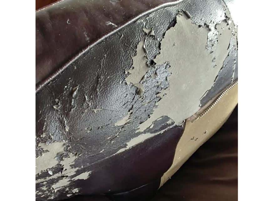 Faux leather is much less durable than real leather. 