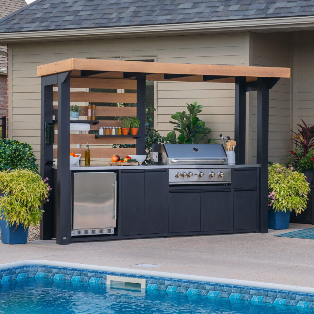 fusion flame outdoor kitchen