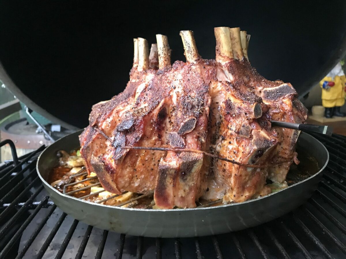 Pork Crown Roast on Big Green Egg