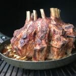 Pork Crown Roast with Beer Gravy on the Big Green Egg