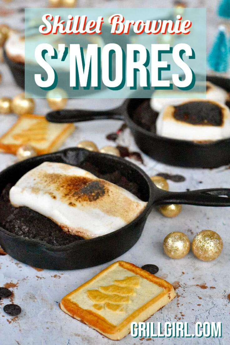 Smoked Skillet S’mores Brownies