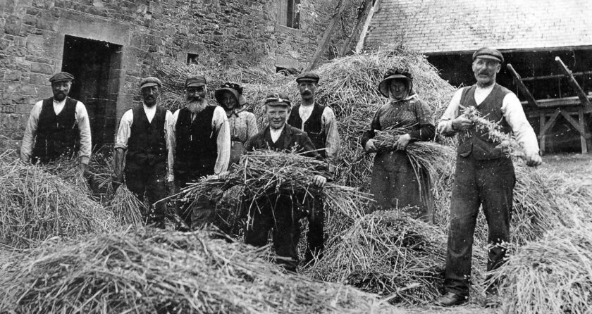 Photo of Early 1920s photograph of Scottish farmers near Galashiels