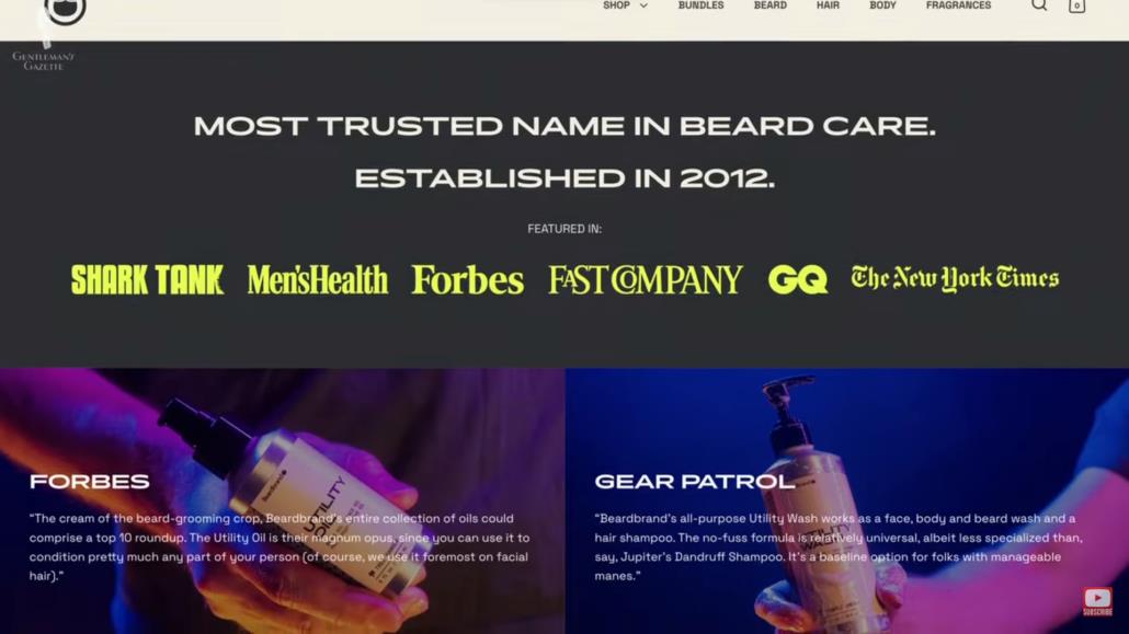 Beard Brand offers grooming products of high quality