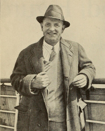 Black and white photo of P G Wodehouse