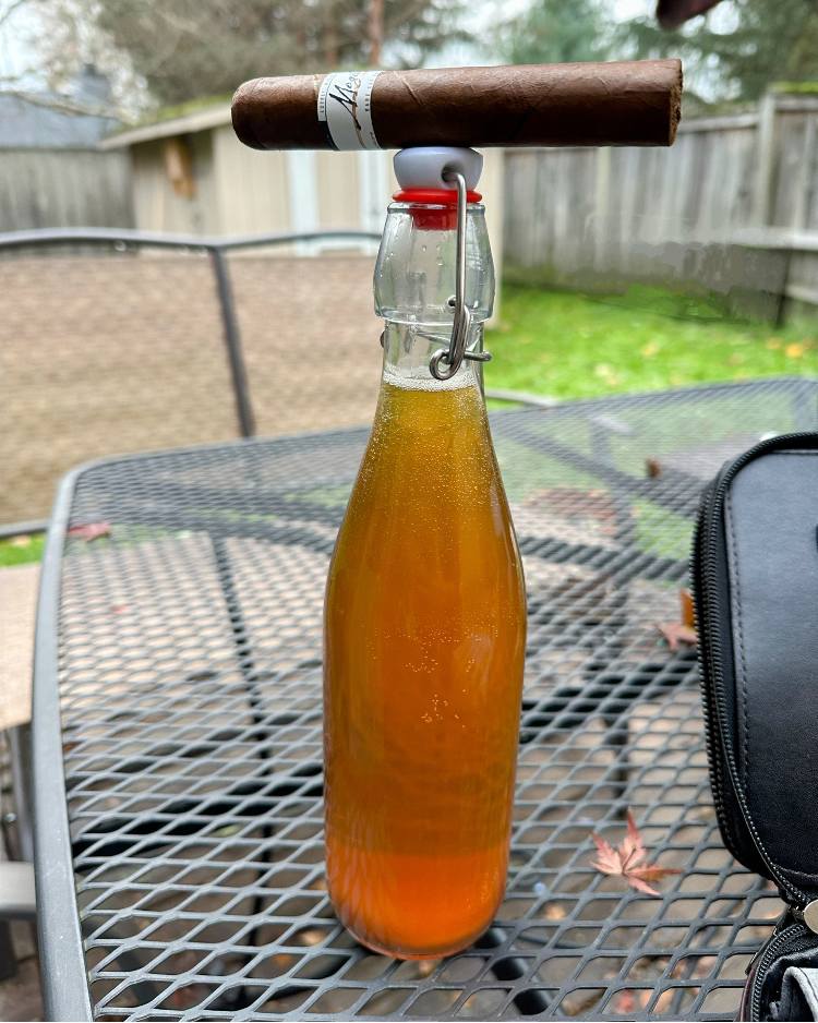 Megilla Cigars With Bottle Of Homemade Mead