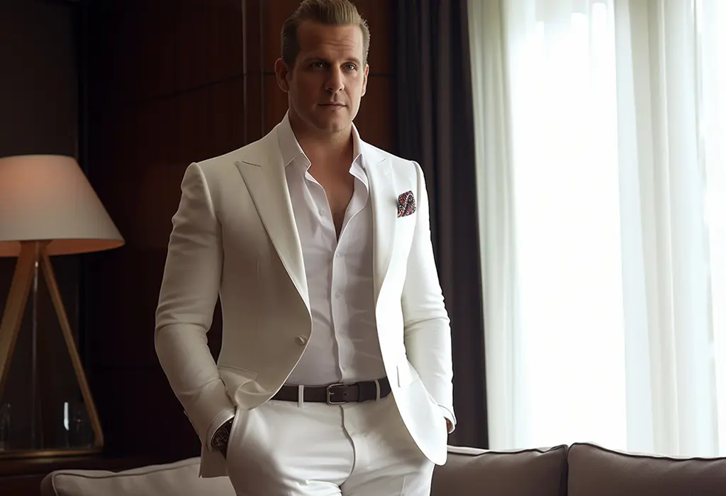 harvey specter casual white suit