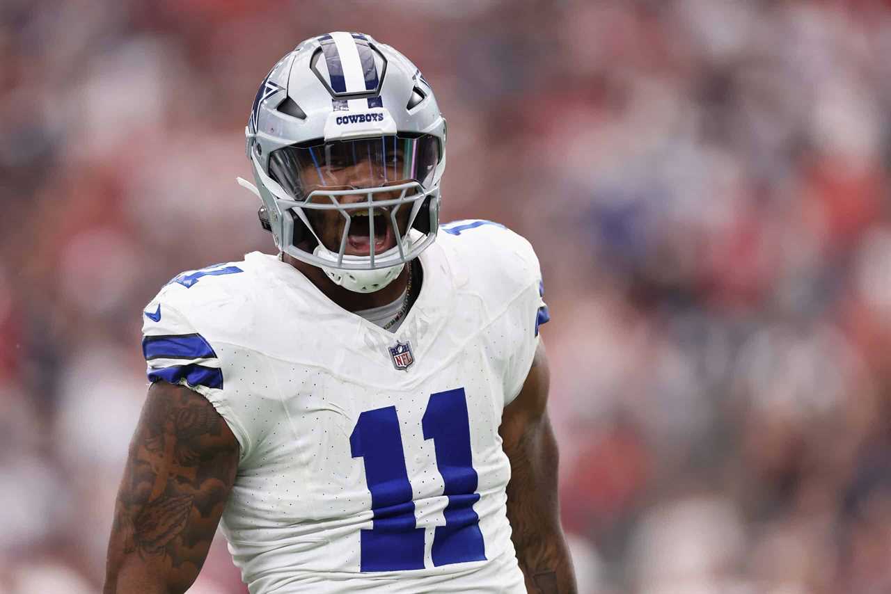 Linebacker Micah Parsons #11 of the Dallas Cowboys reacts to a sack against the Arizona Cardinals during the NFL game at State Farm Stadium on September 24, 2023 in Glendale, Arizona. The Cardinals defeated the Cowboys 28-16.