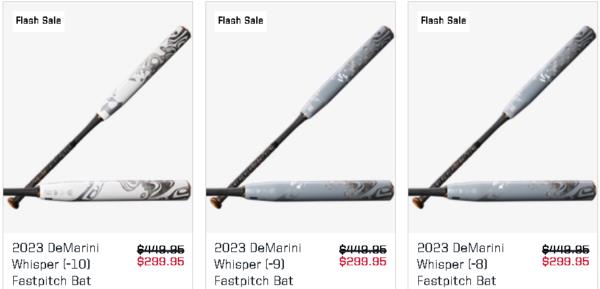 FLASH Sale on Select Louisville Slugger & DeMarini Fastpitch Bats & more!