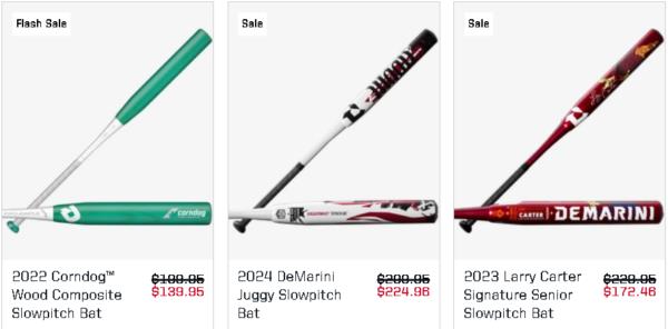 FLASH Sale on Select Louisville Slugger & DeMarini Fastpitch Bats & more!