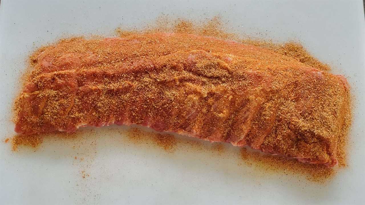 Rub applied to ribs