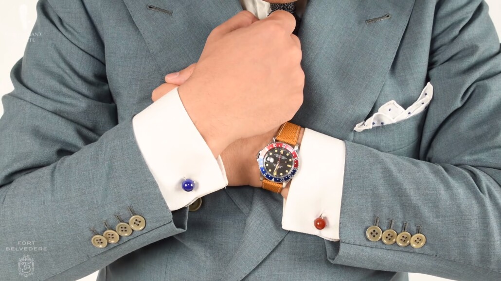 Raphael in cufflink matching his Rolex