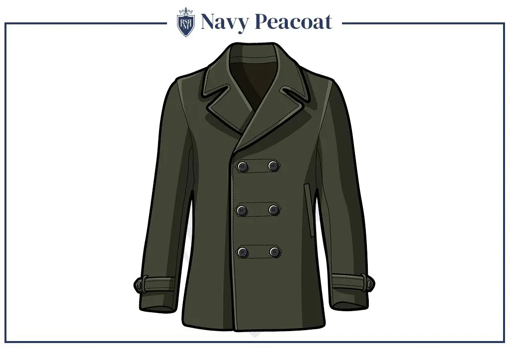 navy peacoat