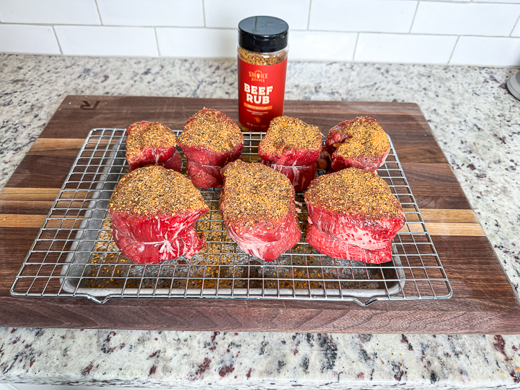 filet mignon seasoned with smoke kitchen beef rub