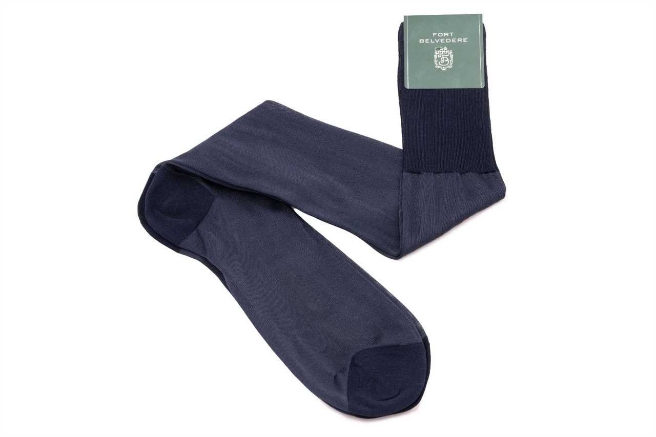 Photo of dark navy silk sock fort belvedere