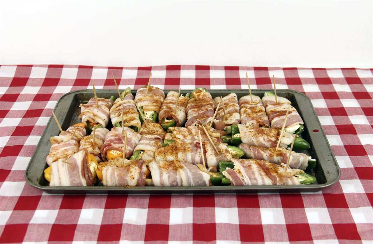 bacon wrapped jalapeno poppers, raw