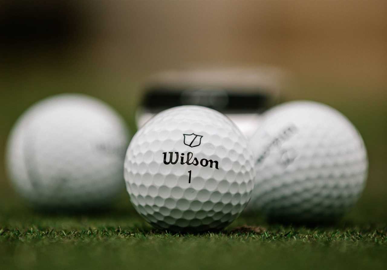 Wilson Staff Model golf balls.