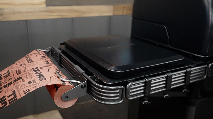Butcher paper holder on a Traeger Pop-And-Lock® system