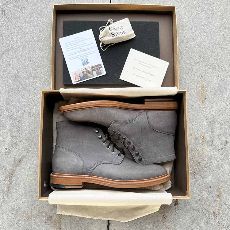 Grant Stone Diesel Boots Kudu Leather In Shoe Box