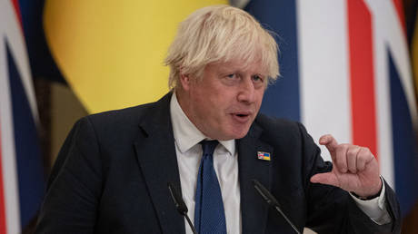 File photo: Boris Johnson during a visit to Kiev on August 24, 2022.